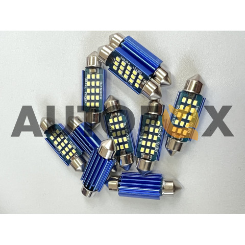 Светодиод T11 C5/C10 39мм 2016чип,12smd 12v 4.7w с охлаждением (y0007-39)