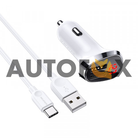 АЗУ Borofone BZ15 2.1A  2USB с вольтметром