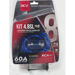 ACV KIT 4.8SL Комплект проводов  (Silver=ECO) (4-кан усил-ля 8AWG/Mini ANL 60A).