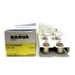 Narva N-17643  P21W(BA15s) 24V/21W 1-контакт