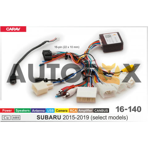 Carav 16-140 CAN-Simple Soft Subaru 15-19 (Пит/Дин/Ант/USB/Cam/RCA/AMP)