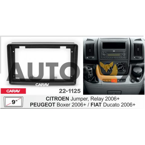 Carav 22-1125: 9" CITROEN Jumper, Relay 2006+ / PEUGEOT Boxer 2006+ / FIAT Ducato 2006+