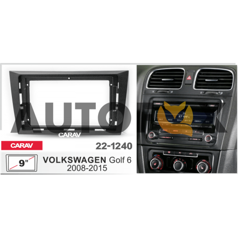 Carav 22-1240: 9" Volkswagen Golf 6 2008-2015