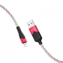 Кабель Borofone BU19 Streamer charging data cable lightning красный